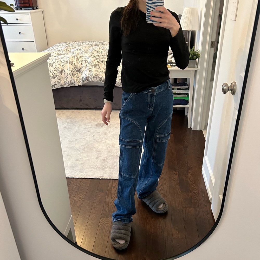 Women’s Blue Cargo Jeans
